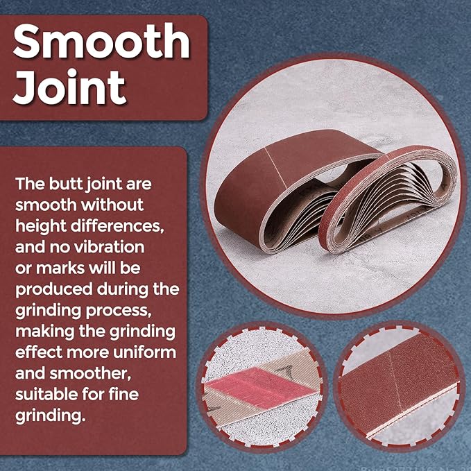 3 Pcs Sanding Belts 2 x 72 Inch 400 Grit Aluminum Oxide Abrasive Sandpaper for Belt Sander Metal Grinding Wood Working Weld Rust Removal