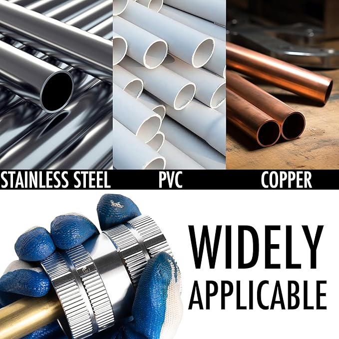 Deburring Tool for Copper Pipe, PVC Tubing, 1/4” to 1-5/8" All-metal Inner Outer Pipe Reamer, Copper Pipe Cleaner, Tube Chamfering Plumber Tool