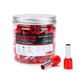 HKS 250PCS Wire Ferrule Connectors - AWG 8-10.0mm² Copper Barrel Pin Cord Ends Insulated Ferrules Terminals - E10-12 Red