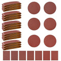33PCS 4 x 36 Inch Alumina Sanding Belts (80/120/150/240/400 Grits) with 6 Grits 6-Inch Self Stick No Hole Sanding Disc for Aluminum Oxide Sanders, Sandpaper for Wood Metal Stainless Steel