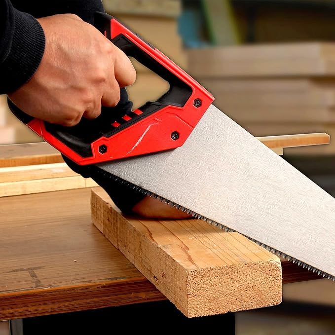 HAUTMEC 20-Inch Universal Hand Saw, Long Wood Saw with 8 TPI Triple-Ground Teeth, Low-Friction Blade & Ergonomic Handle, Pro Handsaw for Wood, Plywood, Plastic & Branch Cutting – HT0025