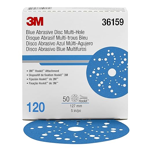 3M Hookit Blue Abrasive Disc Multihole 36159 (4PK)