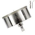 3-17/32inch | 90mm Diamond Hole Saw with Center Drill bit and Diamond-Coated Center Drill bit for Ceramic Glass Marble Fiberglass Granite and Porcelain Tiles by CENYB