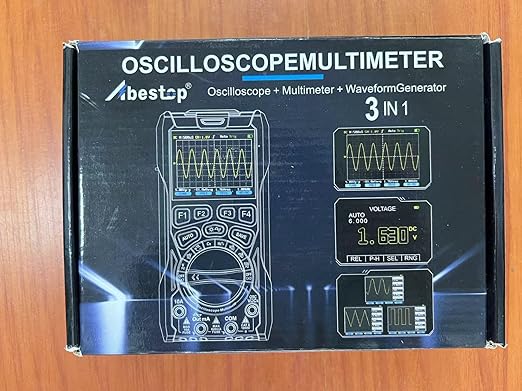 Abestop AT312G Oscilloscope Multimeter 3 in 1 Handheld Oscilloscope with 12MHz Bandwidth 50MSa/s Sampling Rate Built-in Generator Voltage Tester Multimeter Function