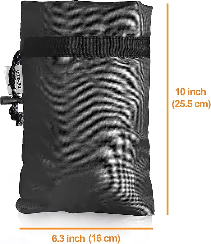 Enlarge Outdoor Faucet Cover for Winter Freeze Protection, 3M Thinsulate, 10”H x 6.3”W Hose Bib Covers for Wall Taps Outside, Waterproof & Frost Free Insulated Spigot Cover, 2 Pcs Faucet Socks - Black