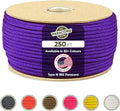 The Paracord Store | Type III 550 Paracord - 250 FT Spool, Acid Purple | Heavy Duty 7 Strand Tactical Paracord - USA Made Nylon Outdoor Parachute Cord for Camping, Fishing & More - Survival Cord