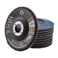 Merryland Flap Disc 4 1/2 inch Metal for Angle Grinder, 4.5inch 120 Grit T29 Flap Wheel 10 Pack, Blue Zirconium Corundum INOX Stainless Steel Iron Universal, Craft-Line FC1107614-10