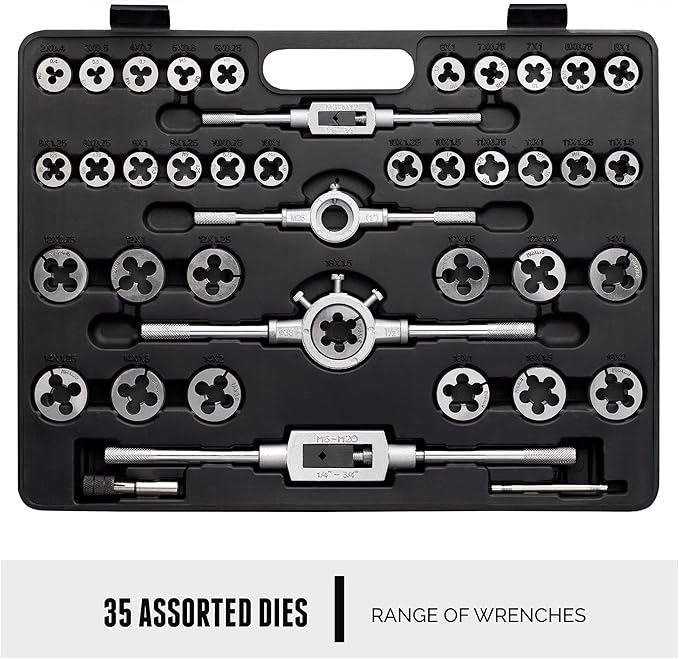 Segomo Tools Metric & SAE 261 Piece HSS Drill Thread Repair Kit & 110 Piece Tap & Die Tool Set Bundle - THREAD261-110MM