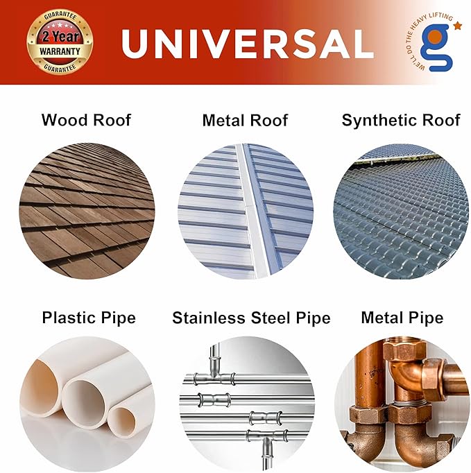 Giraffe Tools 50FT Heating Cable for Pipe Heavy-Duty, Self-Regulating, Freeze Protection for Roof, Plastic and Metal Water Pipes 120V 533W, Down to -40℉