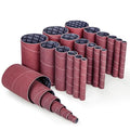 LotFancy Spindle Sanding Sleeves, 120 Grit, Pack of 24, Aluminum Oxide Abrasive, 4-1/2” Length, 4 Each of 1/2”,3/4”,1”,1-1/2”, 2” and 3”