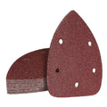 60 Grit Mouse Sander Sandpaper, Jamiikury 5 Hole Detail Sander Sandpaper Palm Sander Paper Mouse Sanding Pads Hook and Loop Sanding Sheets - Pack of 20