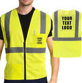 AYKRM 2 Pockets Reflective Safety Vest High Visibility Class II Mesh Vest for Women & Men Meets ANSI Standards