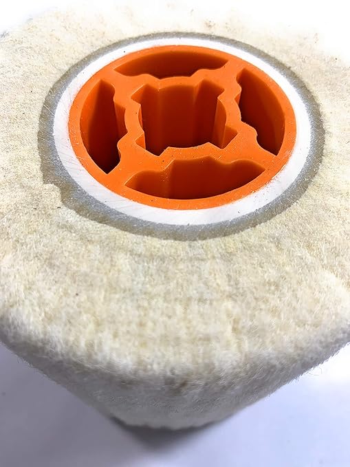 SIGNI Wool Felt Wheel Buffer Wheel Buffing Drum Mirror Burnishing Polishing Brush for Rust/Dust Removal,Jewelry/Glass 4.5 INCH (OD 110X100MM)