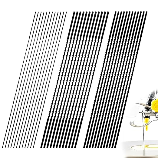 36 Pcs 5 Inch Coping Saw Blades Set Plain End Scroll Saw Blade Set Scroll Saws Blade Pin End Replacement Sturdy Wood Cutting Saws Blades Kit (30TPI, 12 TPI, 10TPI)
