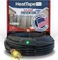 RADIANT SOLUTIONS HeatTapePro - Intelligent Commercial Grade Self-Regulating Heat Cable with GlowCap™ - 10 YR warranty - Ice Dam & Pipe Freeze Protection - 137 ft cable + 10 Ft Cord, 120V, 6 watts/Ft