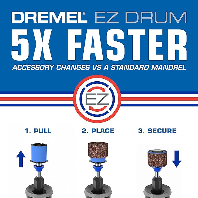 Dremel EZ686-01 EZ Lock Sanding and Grinding Rotary Tool Accessory Kit- Includes Sanding Discs/Bands and Grinding Stones- Perfect for Detail Sanding and Sharpening
