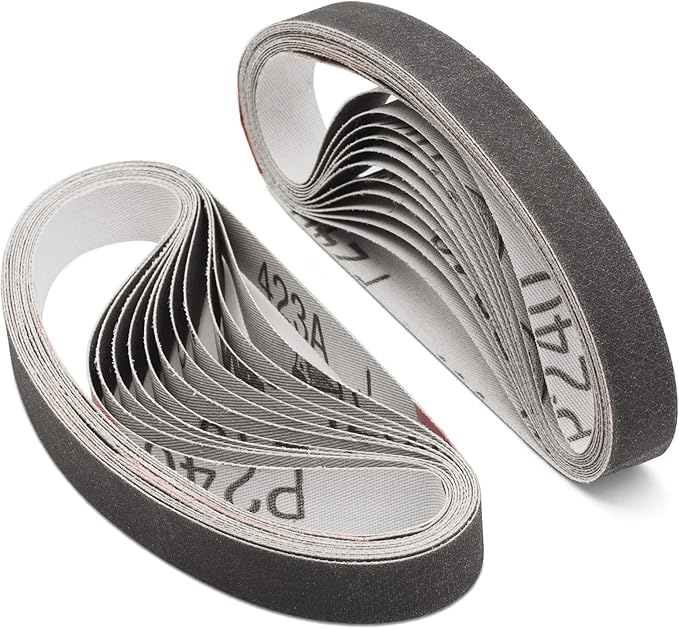24 PCS 1/2" x 12" Replacement Sanding Belts, 240 Medium Grit Sharpening Belt for Official Work Sharp Knife & Tool Sharpener (WSKTS & WSKTS-KT/Mk.1 & Mk.2)