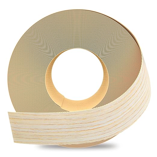 GSCIT Club Oak Edge Banding, 2 inch x 500ft roll of Veneer Edge Banding Pre-glued Flexible, Wood Tape Banding for Cabinet Repair Furniture