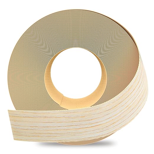 GSCIT Club Oak Edge Banding, 2 inch x 50ft roll of Veneer Edge Banding - Pre-glued Flexible, Real Wood Tape for Cabinet Repair & Furniture Restoration