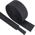 Black 2:1 Ratio Automotive Heat Shrink Braided Sleeving,Wear-Resistant Flat Woven Shrinkable Sleeve Fabric Car Cable Wires Hoses Protection (1-3/8"-35ft)
