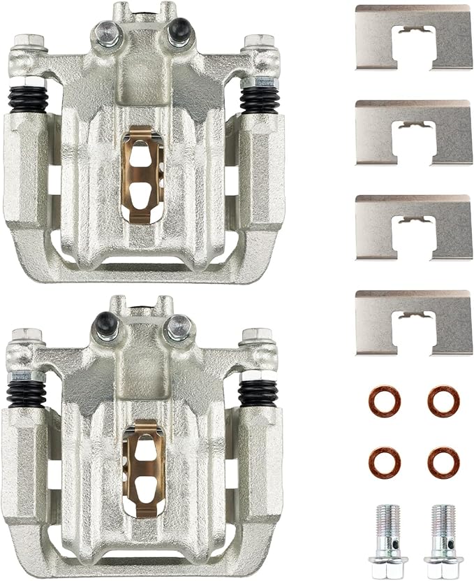 Torchbeam 2PCS Rear Driver and Passenger Side Brake Caliper For Honda Acura for 2007-2016 CR-V, 2013-2018 RDX, 2012-2015 Crosstour, Disc Brake Caliper Assembly with Bracket Replace # 19B6887+19B6886