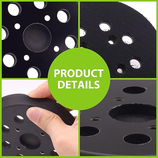 5-Inch Sander Replacement Pad, Hook and Loop Sanding Pad Compatible with Ryobi RS290, RS241, RS280, RS281VS, P411 Random Orbit Sander, 2-Pack