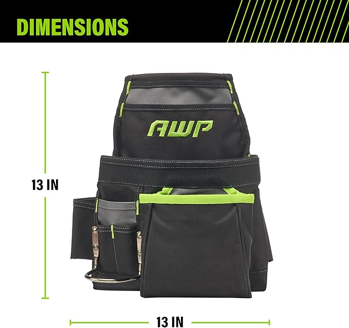 AWP Tool Pouch, Electrician Tool Pouch, Premium, Professional Multi-Pocket Organizer