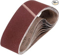 HARFINGTON 6 x 48 Inch Sanding Belts, 10 Pcs 150 Grits Aluminum Oxide Abrasive Belt Sander File Belt for Woodworking, Metal Polishing, Knife Sharpener