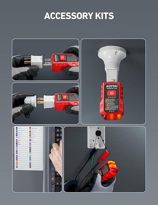 AstroAI Circuit Breaker Finder with GFCI Outlet Tester, Electrical Tester Tool for Home/Workshop Circuit Tracing, Quickly Locates Breakers with Indicators