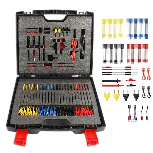 Electrical Multimeter Test Lead Set - BELEY 92PCS Automotive Circuit Terminal Test Leads Diagnostic Wiring Tool Kit with Alligator Clips and SRS Connector for Car Diagnostics, Testing and Repair