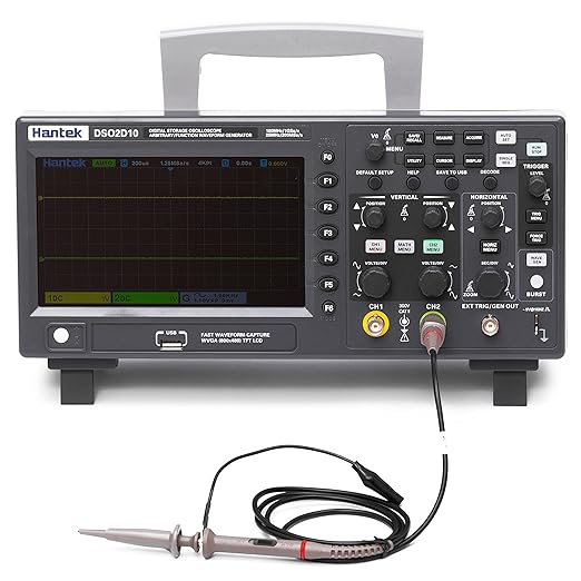 Hantek DSO2D10 Digital Storage Oscilloscope 100MHz Bandwidth 2CH Dual Channel 1GSa/s 8M Memory Depth with 1CH Waveform Generator