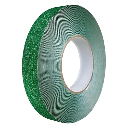 GGR Supplies T.R.U. NST-20C Green Non-Skid Tape 1 in. Wide x 60 ft. Length Safety Way 60 Grit Anti Slip Traction Tape 32 Mil No Slip