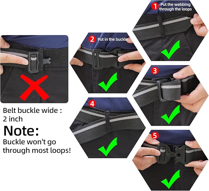 MELOTOUGH Quick Release Work Belt 1.5 Inch Web Work Tool Belt with Heavy Duty Metal Buckle for Tool Pouch, Construction, Electrical (Grey)