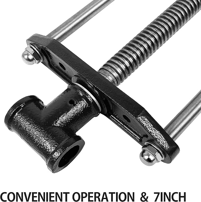 HFS(R) Woodworking Bench Vise, Heavy Duty Front Screw Vise for Workbench Chrome plating Leg Vise Hardware Woodworking (7IN)