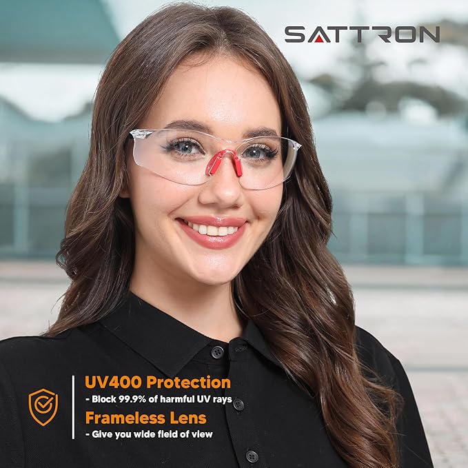 Clear Safety Glasses 12 Pack, Protective Eyewear UV Protection ANSI Z87.1, Safety Goggles Scratch & Impact Resistant, Eye Protection with Nose Pads for Men & Women Construction, Shooting, Lab Work