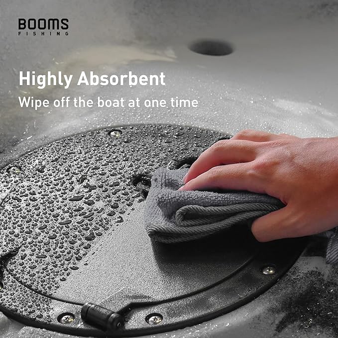 Booms Fishing B0T Microfiber Fishing Towel with Clip, 3 Pack Gray