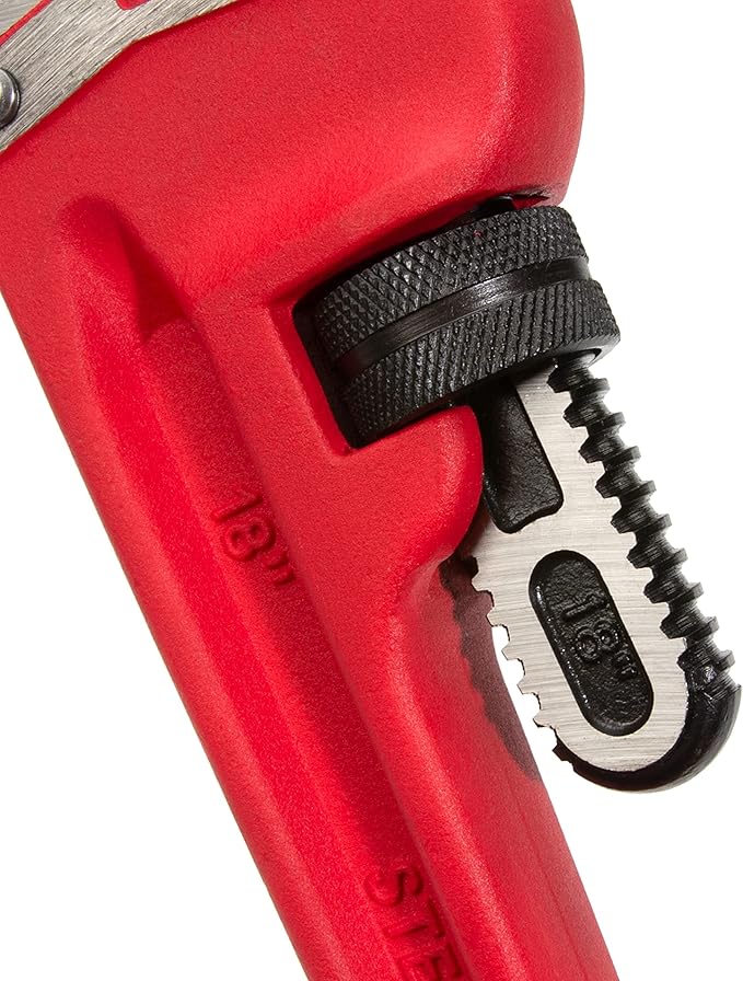 Steelman 60881 18-Inch Heavy-Duty Cast Iron Straight Handle Pipe Wrench