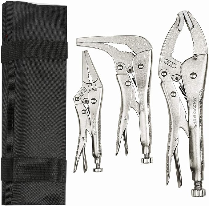 MAXPOWER 3 Piece Locking Pliers Set