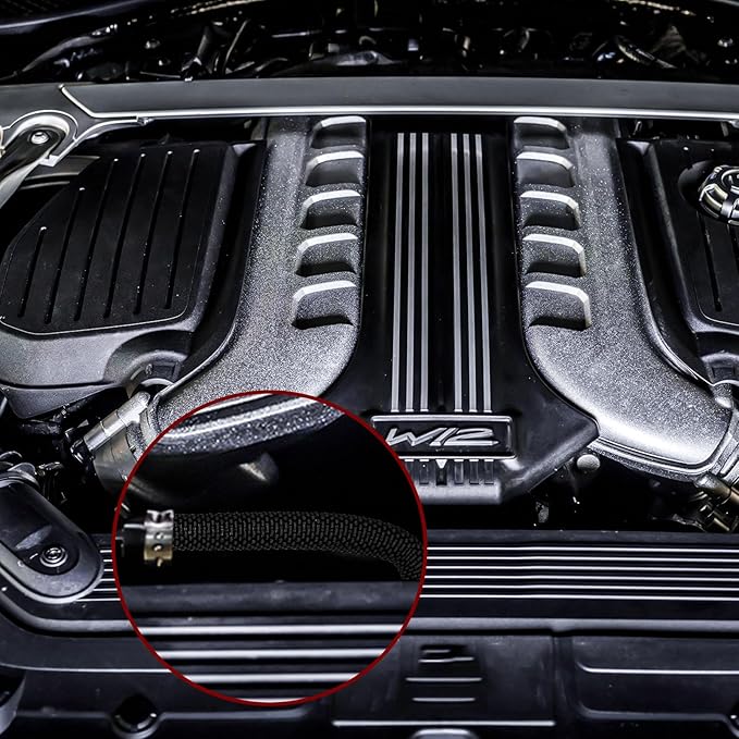 Automotive Wire Loom High Temperature Braided Wire Loom, Split-Sleeve Heat Resistant Wiring Loom Cord Cover for Harness Wires, Self-Wrapping Heavy Duty Sheathing Cable Management Black（16ft-1/4inch ）