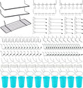 Pegboard Hooks, Pegboard Rack, Peg Locks, for Organizing Various Tools, 251 Pieces
