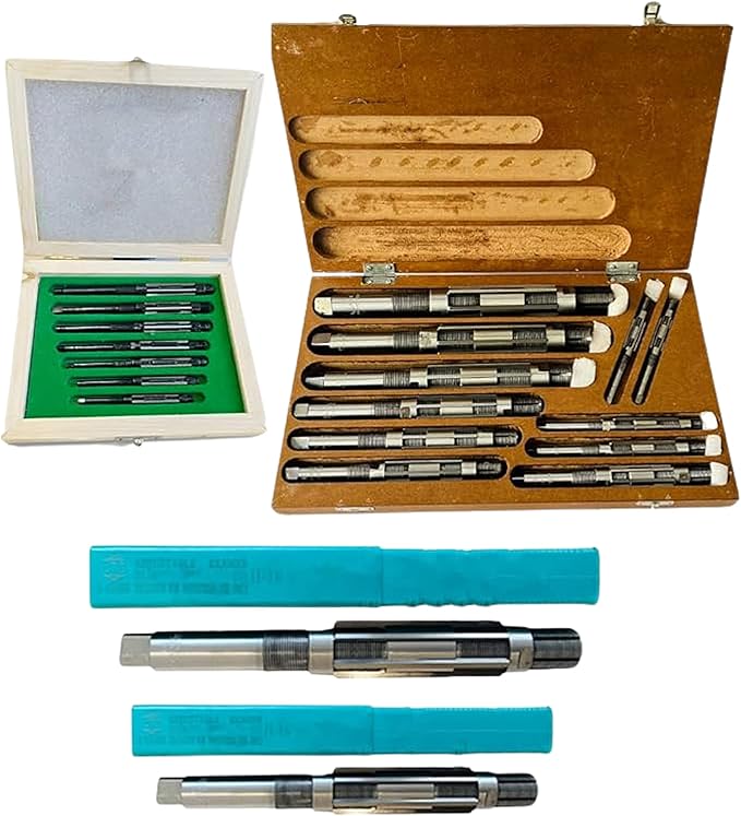 Adjustable Hand Reamer Tool HV to H16 Sizes - 1/4" to 2-7/32” Reaming Tool for Precise Hole Finishing with Carbon Steel Blades - Hand Tools Reamers for Metal & Wood - 6.35mm - 56.35 mm