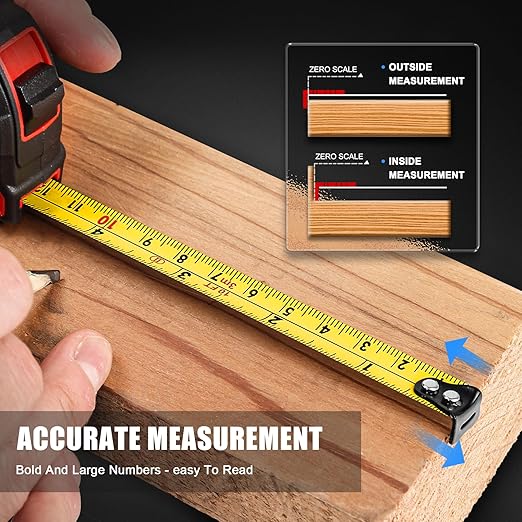 HAUTMEC 3 PC Small Mini Tape Measure, Keychain Measuring, Metric and Imperial Scales, Retractable Pocket Measurement Suitable for Homeowners, HT0252