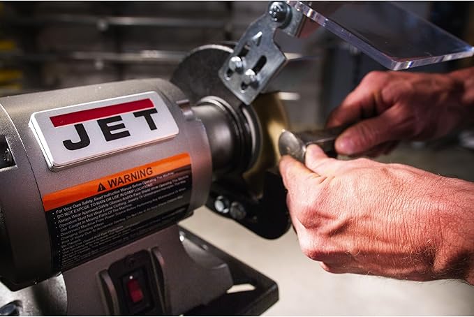 JET 6-Inch Bench Grinder with Wire Wheel, 3450 RPM, 1/2 HP, 115V 1Ph (Model JBG-6W)
