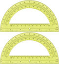 Plastic Protractor Math Protractors 180 Degrees for Geometry Classroom Student School Office Supplies, 6 Inch, Pack of 2 (Yellow)