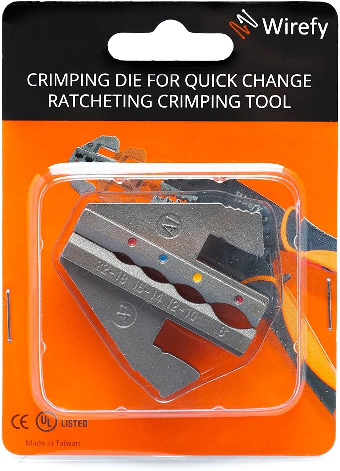 Wirefy Crimping Die for Heat Shrink Butt Connectors - 22-8 AWG