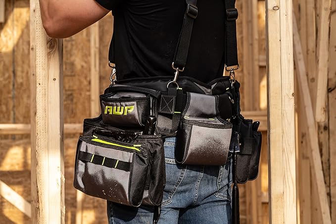 AWP Tool Belt, Tool Rig, Durable, Premium Tool Belt Organizer