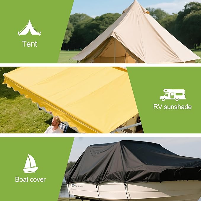 Awning Repair Tape,Tent Patch kit,Waterproof Repair Tape kit of RV Awning,Boat Covers,Canvas,Vinyl Fabric,Tarp,Sail-4x78in（Mint Green）