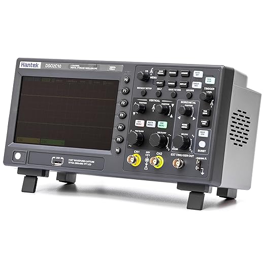 Hantek DSO2C10 Digital Storage Oscilloscope 100MHz Bandwidth 2CH Dual Channel 1GSa/s 8M Memory Depth with High Voltage Probre