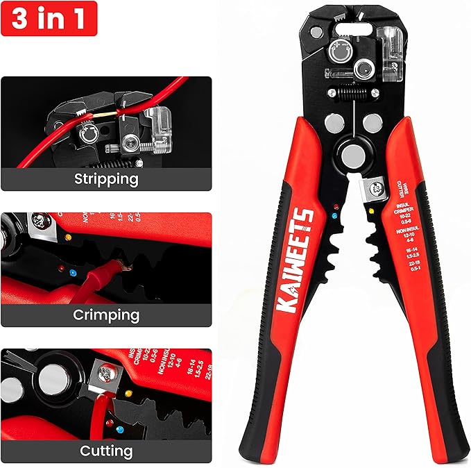 KAIWEETS Automatic Wire Stripper with 260PCS Crimp Connectors and Terminals