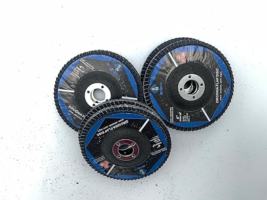 SIGNI 4" x 5/8" Premium Zirconia Flap Discs T27 10-Pack (Grit 120#)